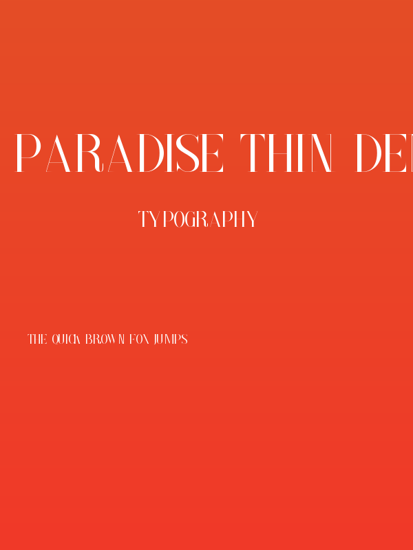 Paradise Thin Demo Poster