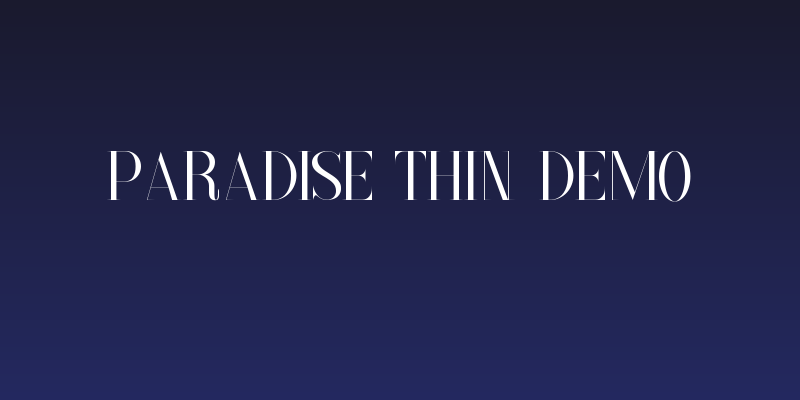 Paradise Thin Demo Social Header