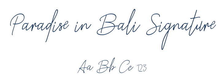 Paradise in Bali Signature Font Preview