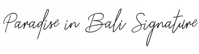 Paradise in Bali Signature  Fuentes Gratis Descargar