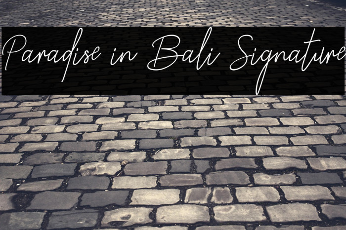 Paradise in Bali Signature Example 3