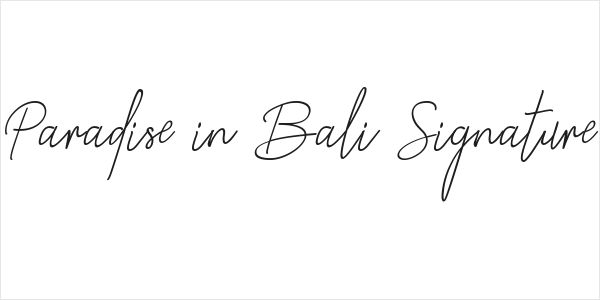 Paradise in Bali Signature Logo