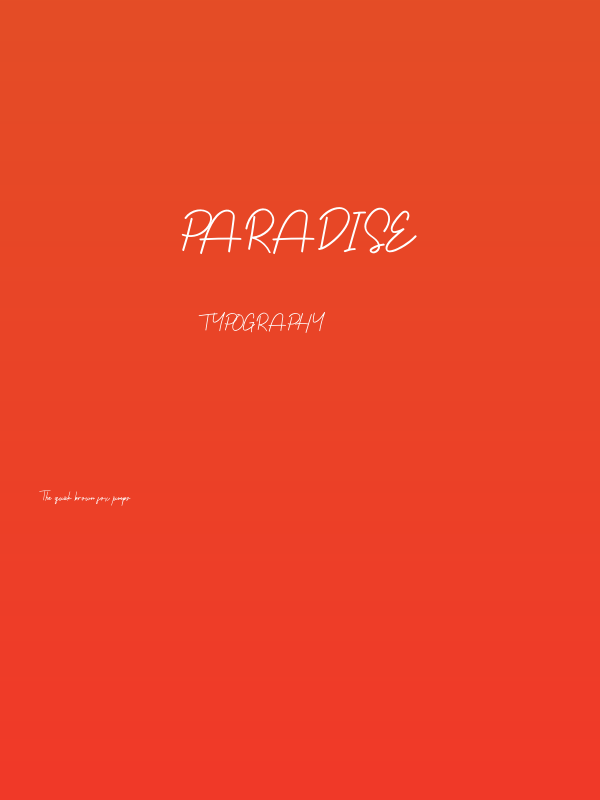 Paradise Poster