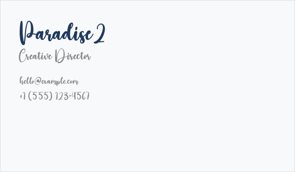 Paradise2 Business Card