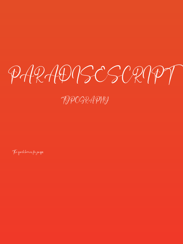 ParadiseScript Poster
