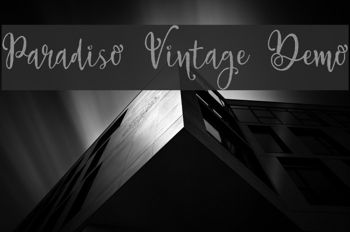 Paradiso Vintage Demo Font examples