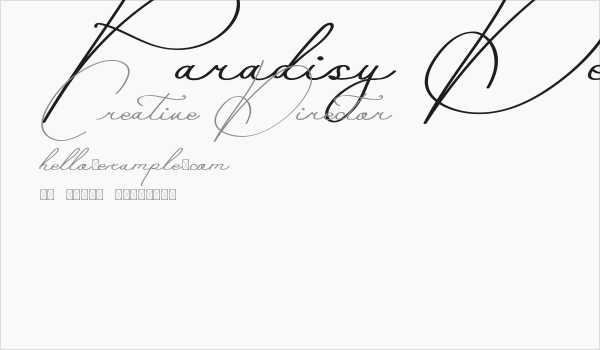 Paradisy Demo Business Card