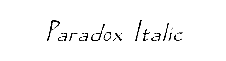 Paradox Italic  Скачать бесплатные шрифты