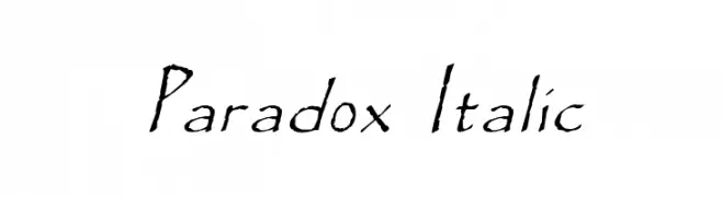 Paradox Italic  नि: शुल्क फ़ॉन्ट्स डाउनलोड