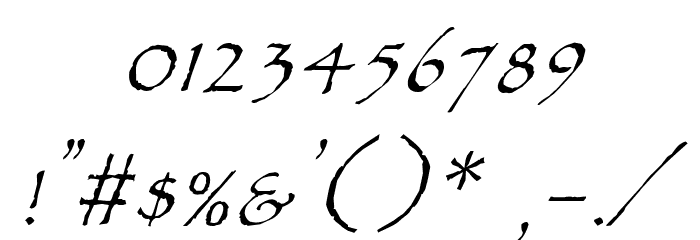 Paradox Italic Font OTHER CHARS