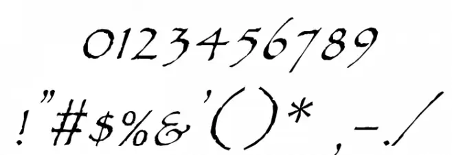 Paradox Italic フォント その他の文字