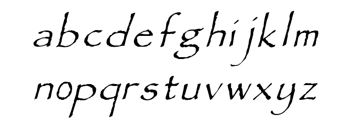 Paradox Italic Font LOWERCASE