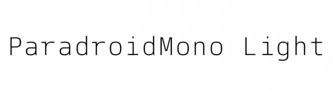 ParadroidMono Light  Fuentes Gratis Descargar