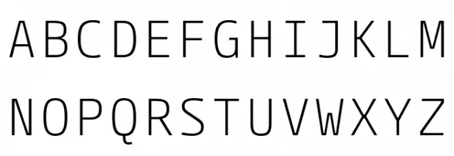 ParadroidMono Light Font Litere mari