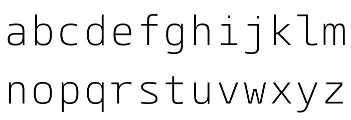 ParadroidMono Light Font LOWERCASE