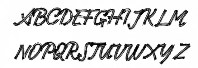 Paraf Font Litere mari