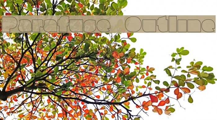 Parafuse Outline Font examples