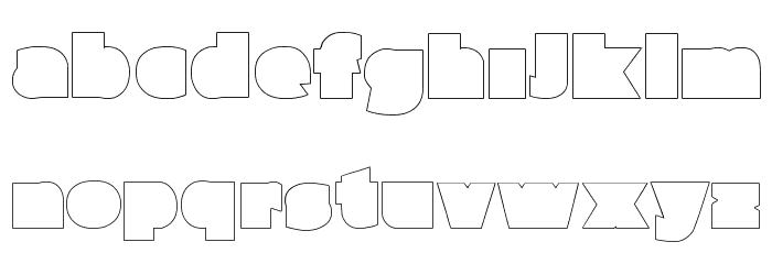 Parafuse Outline Font LOWERCASE