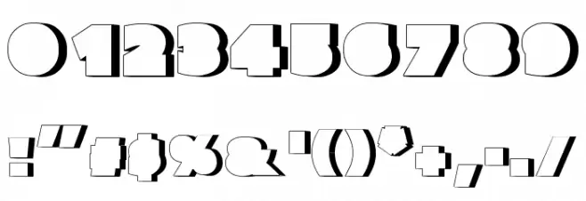 Parafuse Shadow Font OTHER CHARS