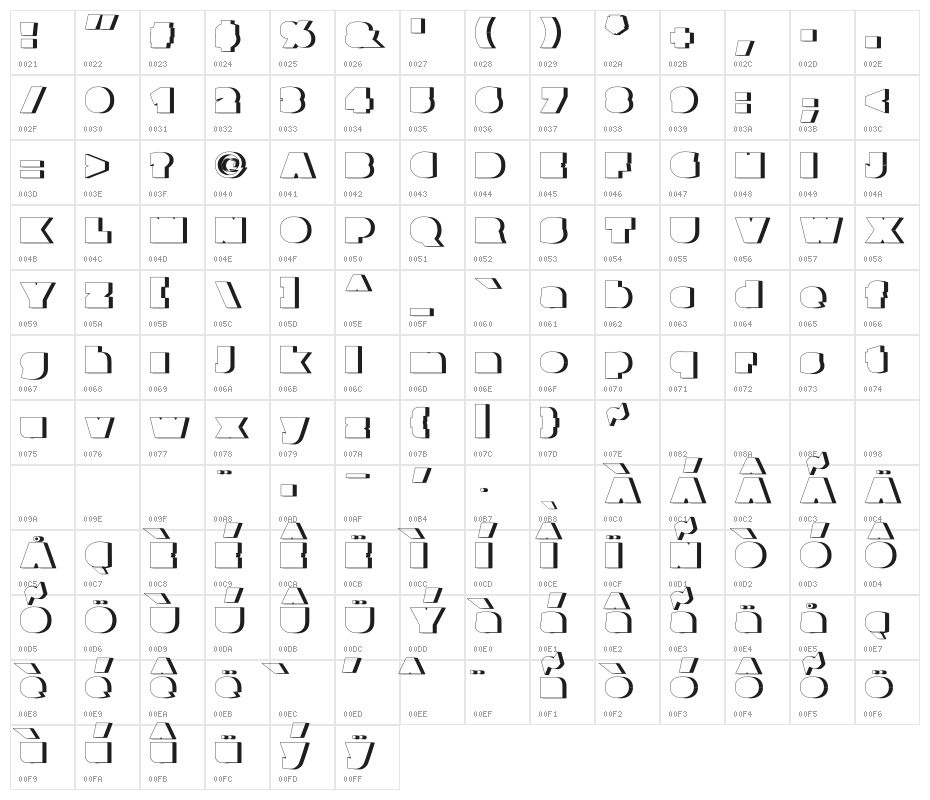 Parafuse Shadow Character Map