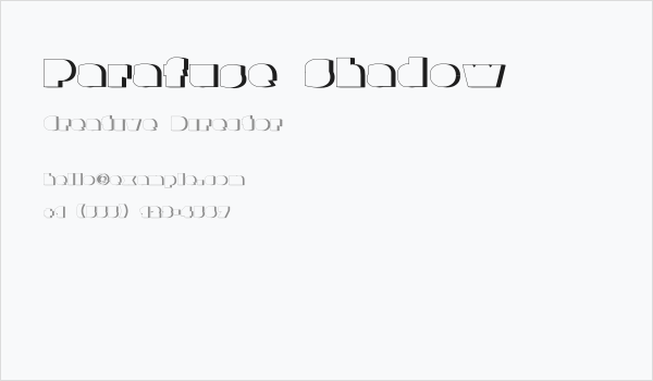 Parafuse Shadow Business Card