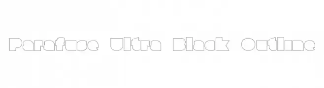 Parafuse Ultra Black Outline  नि: शुल्क फ़ॉन्ट्स डाउनलोड