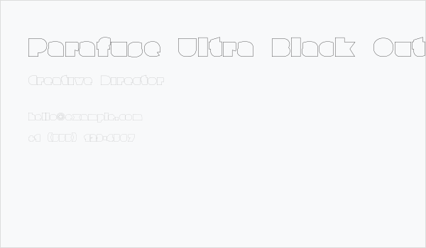 Parafuse Ultra Black Outline Business Card