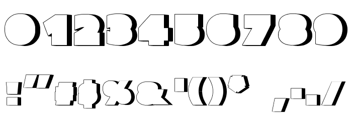 Parafuse Ultra Black Shadow Font OTHER CHARS