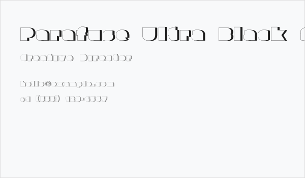 Parafuse Ultra Black Shadow Business Card