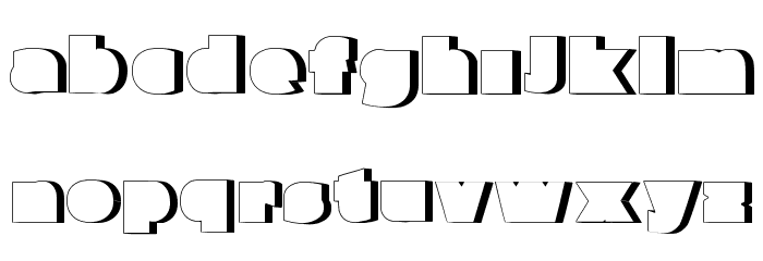Parafuse Ultra Black Shadow Font LOWERCASE