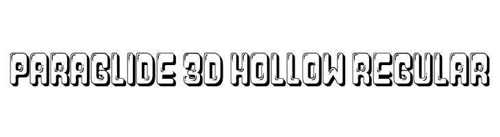 Paraglide 3D Hollow Regular  免费字体下载