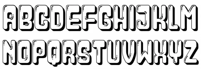 Paraglide 3D Hollow Regular Font UPPERCASE