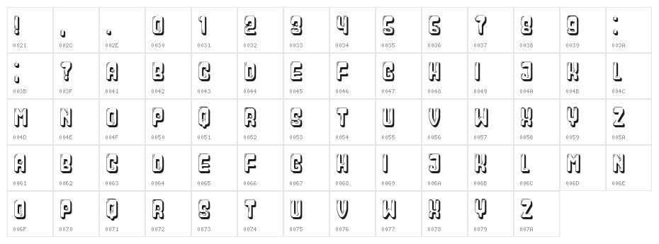 Paraglide 3D Hollow Regular Character Map