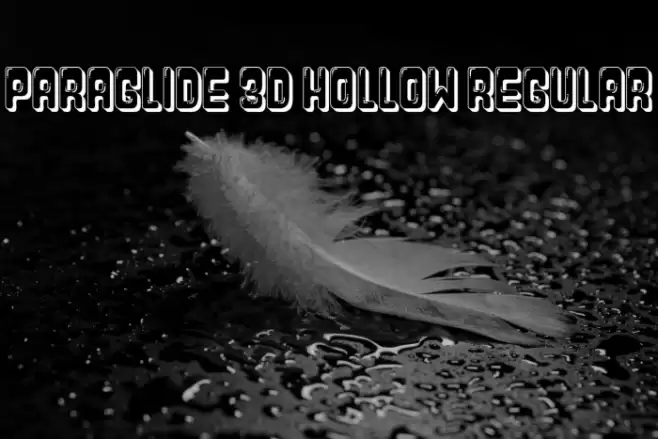 Paraglide 3D Hollow Regular Font examples