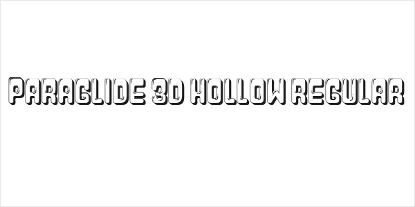 Paraglide 3D Hollow Regular Logo