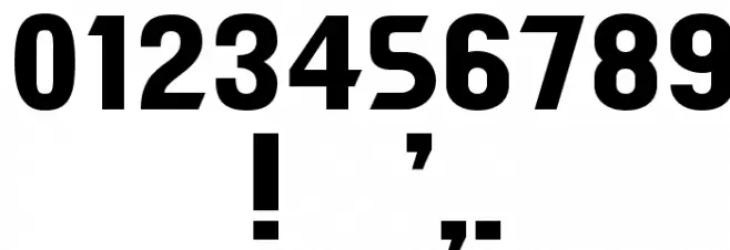 Paragon Black Font OTHER CHARS