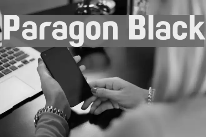 Paragon Black Font examples