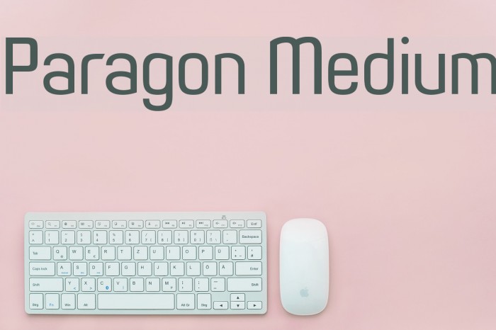 Paragon Medium Font examples