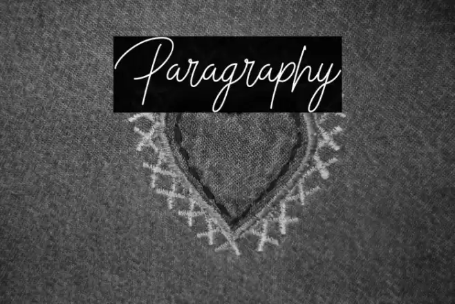 Paragraphy Font examples