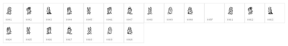 Paraiso Regular Character Map