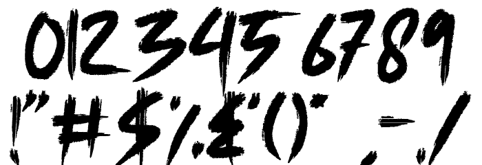 Parakan Brush Font OTHER CHARS