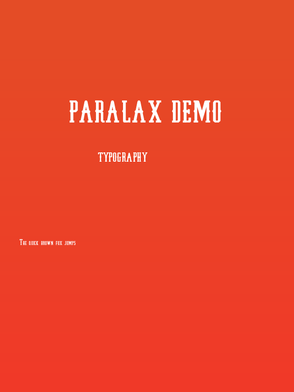 Paralax-demo Poster