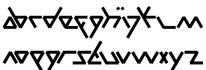 Parallel Bold Font LOWERCASE