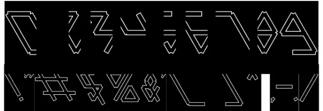 Parallel-Hollow-Inverse Font OTHER CHARS