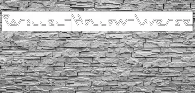 Parallel-Hollow-Inverse Font examples