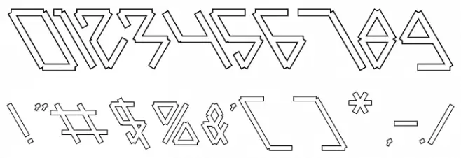 Parallel-Hollow Font OTHER CHARS