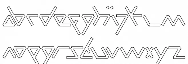 Parallel-Hollow 字体 小写