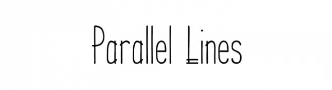 Parallel Lines  免费字体下载