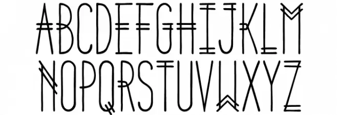 Parallel Lines Schriftart Groß