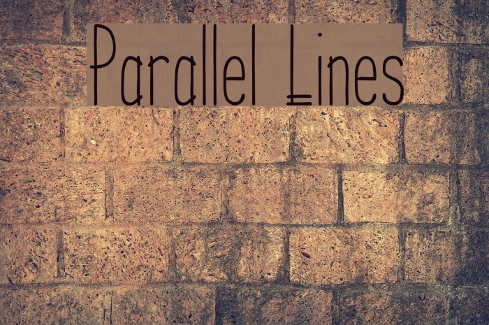 Parallel Lines Font examples